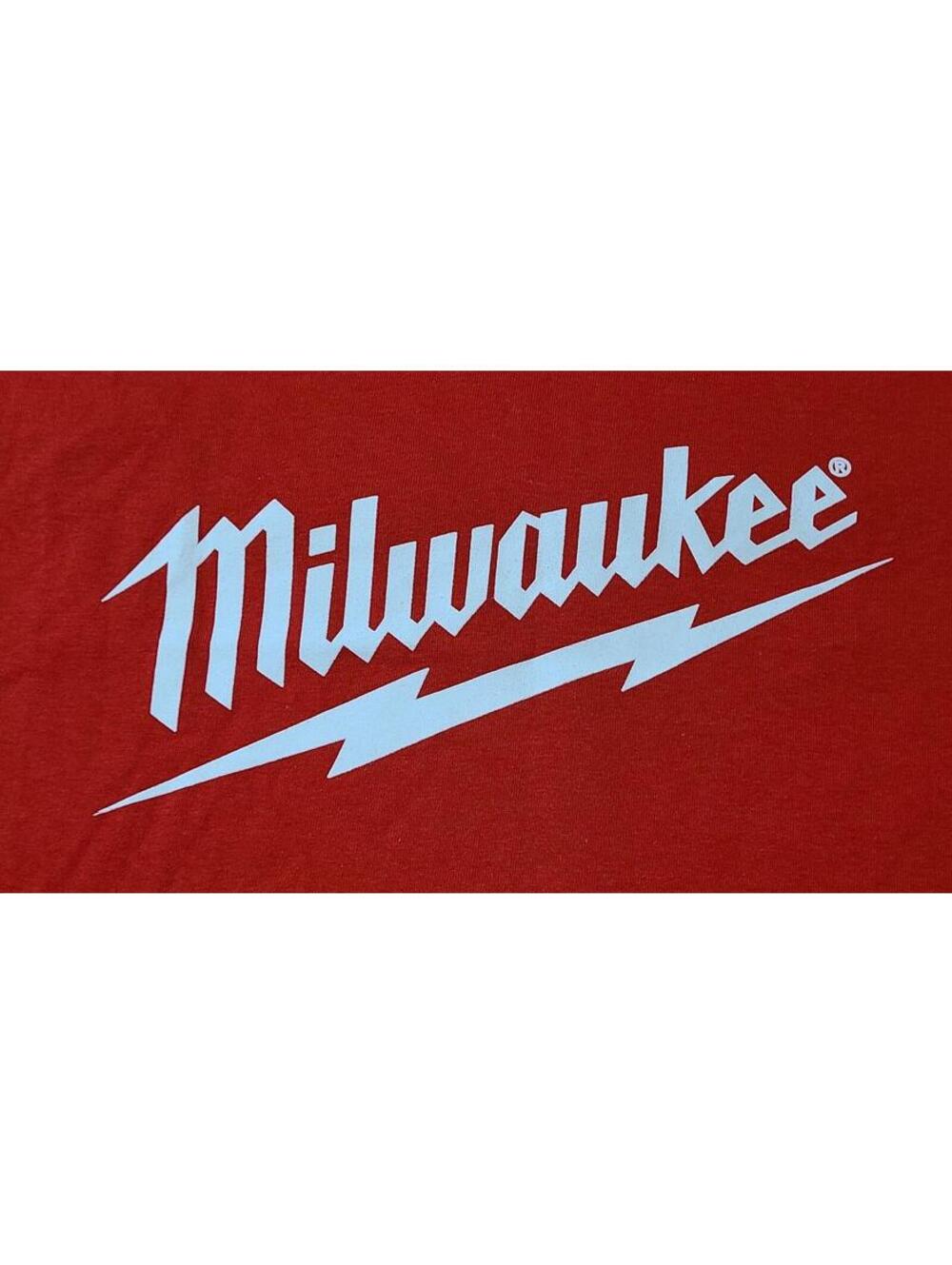 Milwaukee Tools Shirt  Mens Size Large Red Hardware Carpentry Casual Cotton EUC